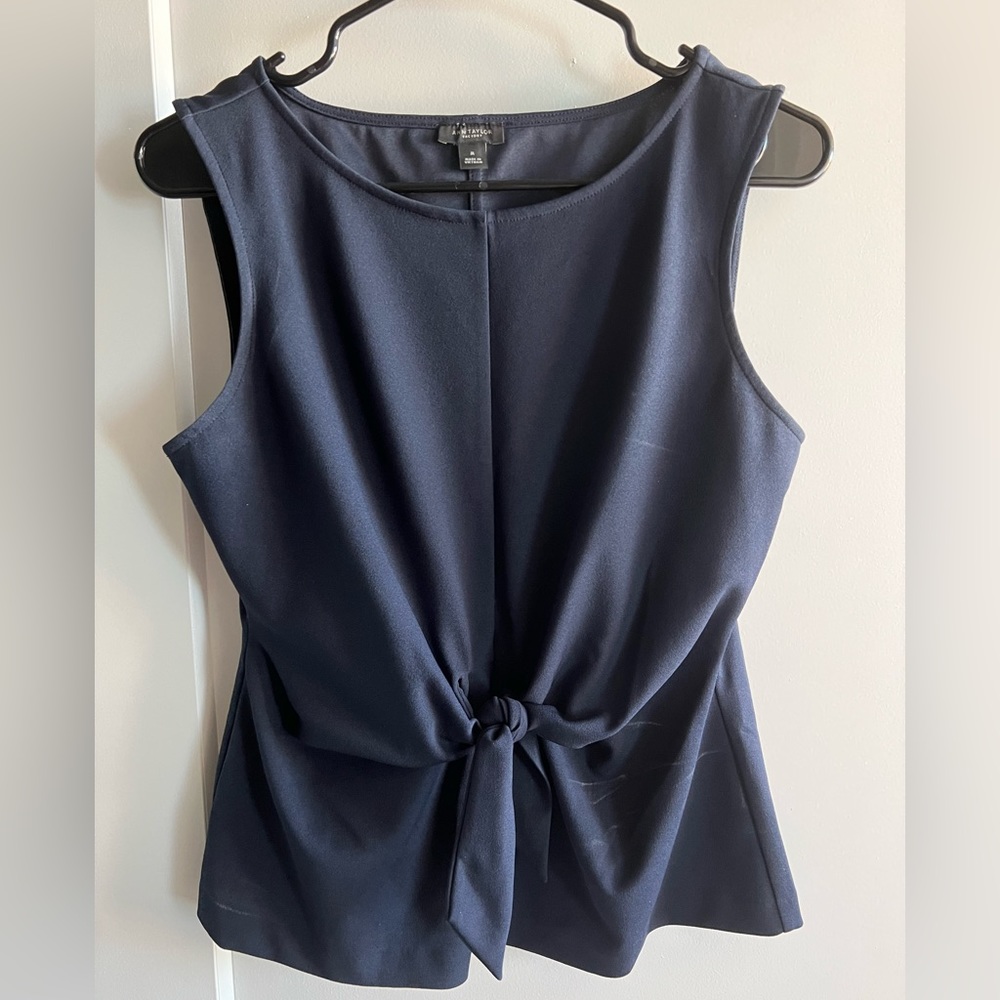 Ann Taylor Navy Blouse